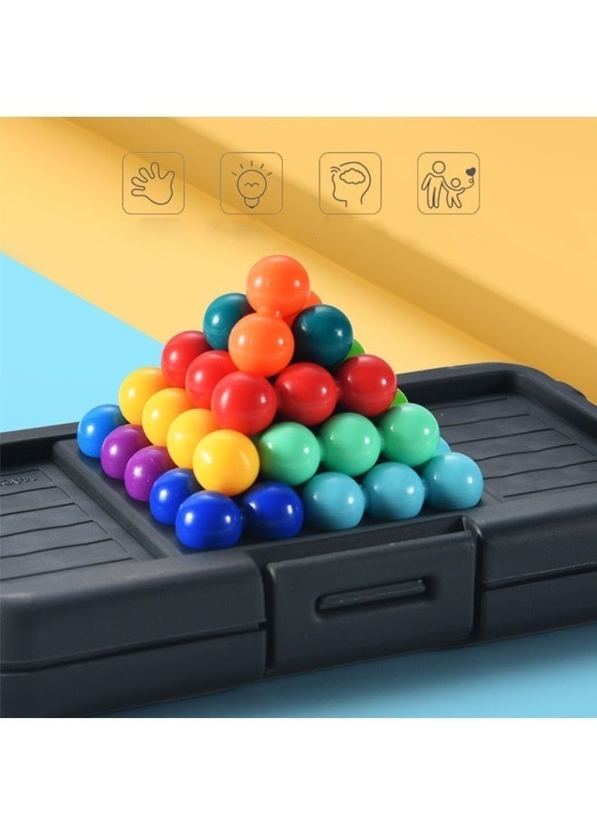 Educational 3D Brain IQ Puzzle Game - 200 Challenges 3D Logic Puzzles for Kids Ages 3+, Teens & Adults - Multi-Color Brain Teasers- STEM Learning Toy for Spatial Reasoning & Problem-Solving - Gift for Family Game Night - Image 4